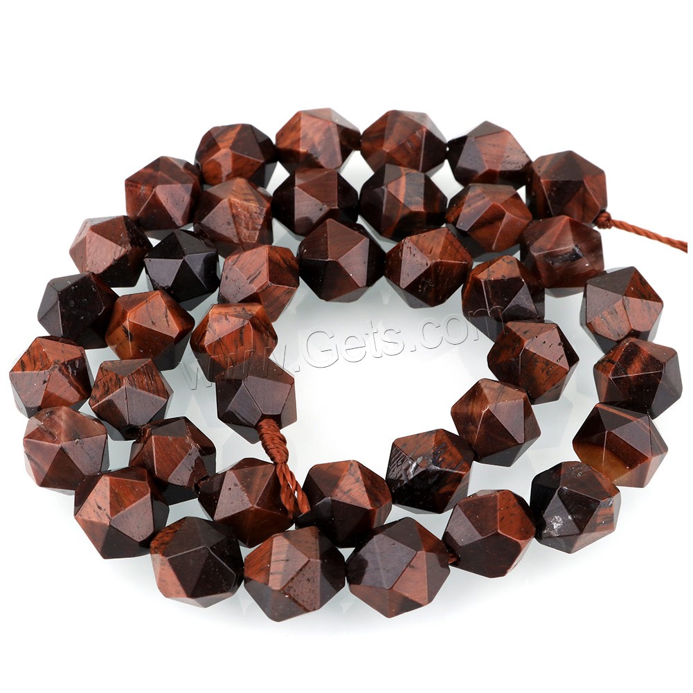 Red Tiger Eye Stone Beads, natural & different size for choice & faceted, Hole:Approx 1mm, Length:Approx 15 Inch, Sold By Strand