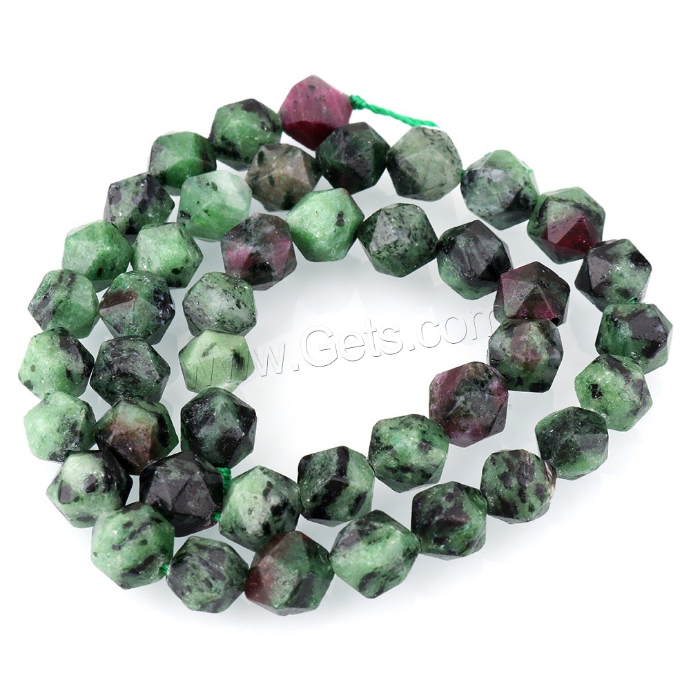 Ruby in Zoisite Beads, natural & different size for choice & faceted, Hole:Approx 1mm, Length:Approx 15.5 Inch, Sold By Strand