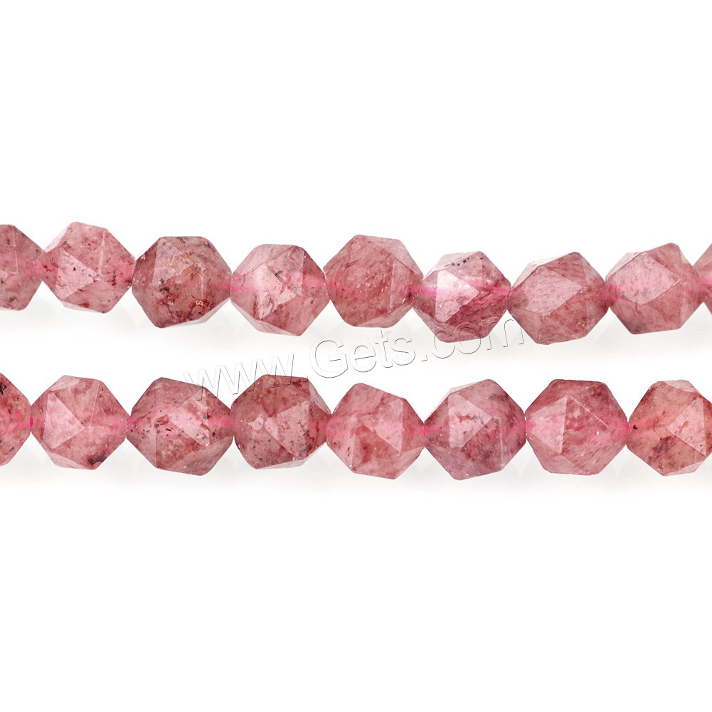 Strawberry Quartz Beads, natural & different size for choice & faceted, Hole:Approx 1mm, Length:Approx 15 Inch, Sold By Strand