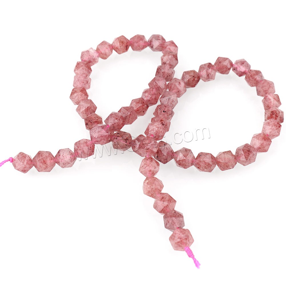 Strawberry Quartz Beads, natural & different size for choice & faceted, Hole:Approx 1mm, Length:Approx 15 Inch, Sold By Strand