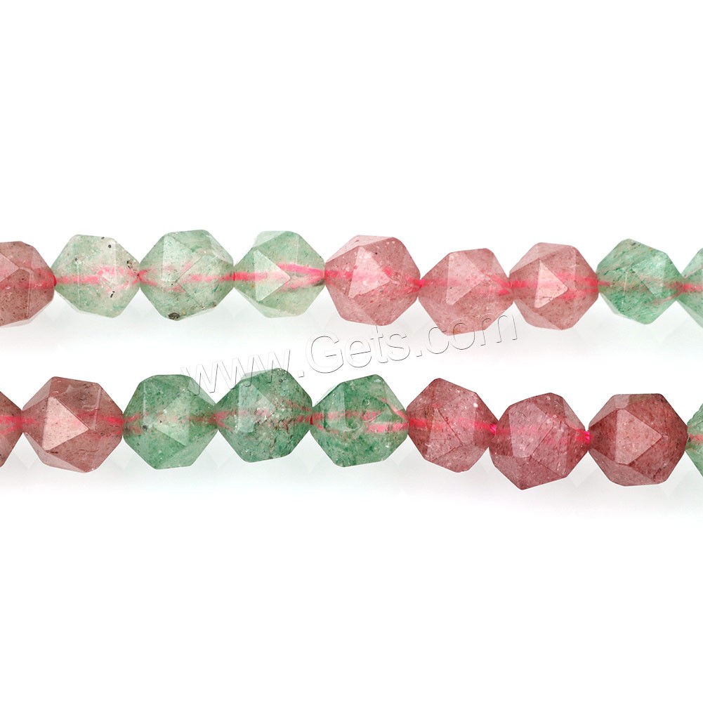 Strawberry Quartz Beads, natural & different size for choice & faceted, Hole:Approx 1mm, Length:Approx 15.5 Inch, Sold By Strand