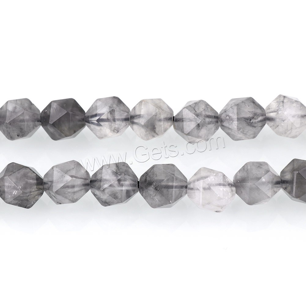Cloud Quartz Beads, natural & different size for choice & faceted, Hole:Approx 1mm, Length:Approx 15 Inch, Sold By Strand