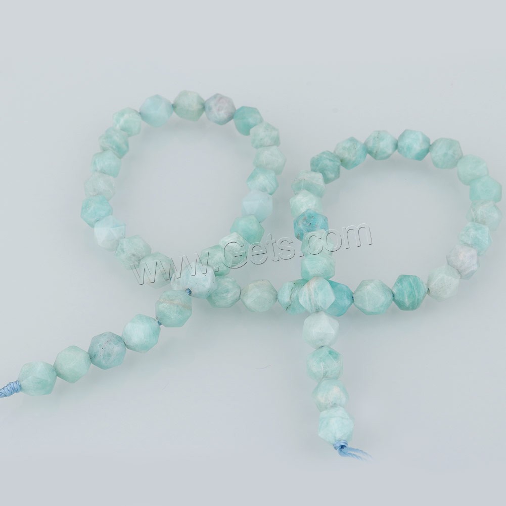 Amazonit Perlen, natürliche & verschiedene Größen vorhanden & facettierte, Bohrung:ca. 1mm, Länge:ca. 15 ZollInch, verkauft von Strang