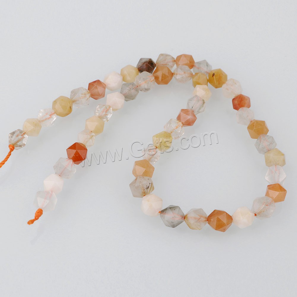 Mixed Gemstone Beads, natural & different size for choice & faceted, Hole:Approx 1mm, Length:Approx 15 Inch, Sold By Strand