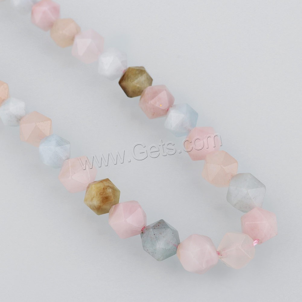 Morganite Beads, natural & different size for choice & faceted, Hole:Approx 1.2mm, Length:Approx 15 Inch, Sold By Strand