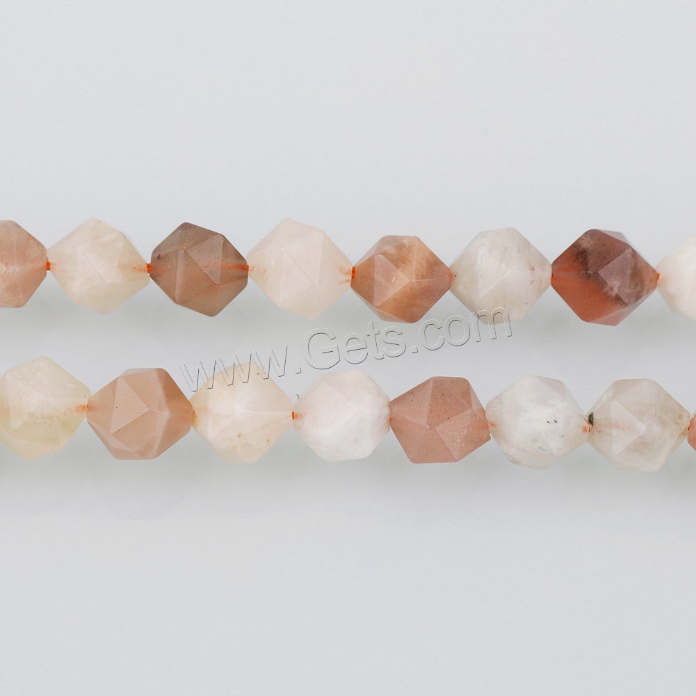 Natural Moonstone Beads, different size for choice & faceted, Hole:Approx 1mm, Length:Approx 15 Inch, Sold By Strand