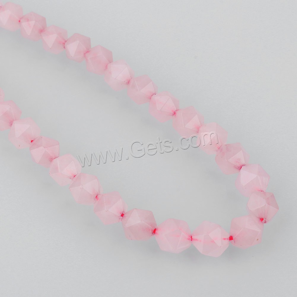 Rose Quartz Beads, natural & different size for choice & faceted, Hole:Approx 1.2mm, Length:Approx 15 Inch, Sold By Strand