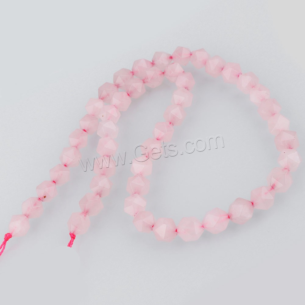 Rose Quartz Beads, natural & different size for choice & faceted, Hole:Approx 1.2mm, Length:Approx 15 Inch, Sold By Strand