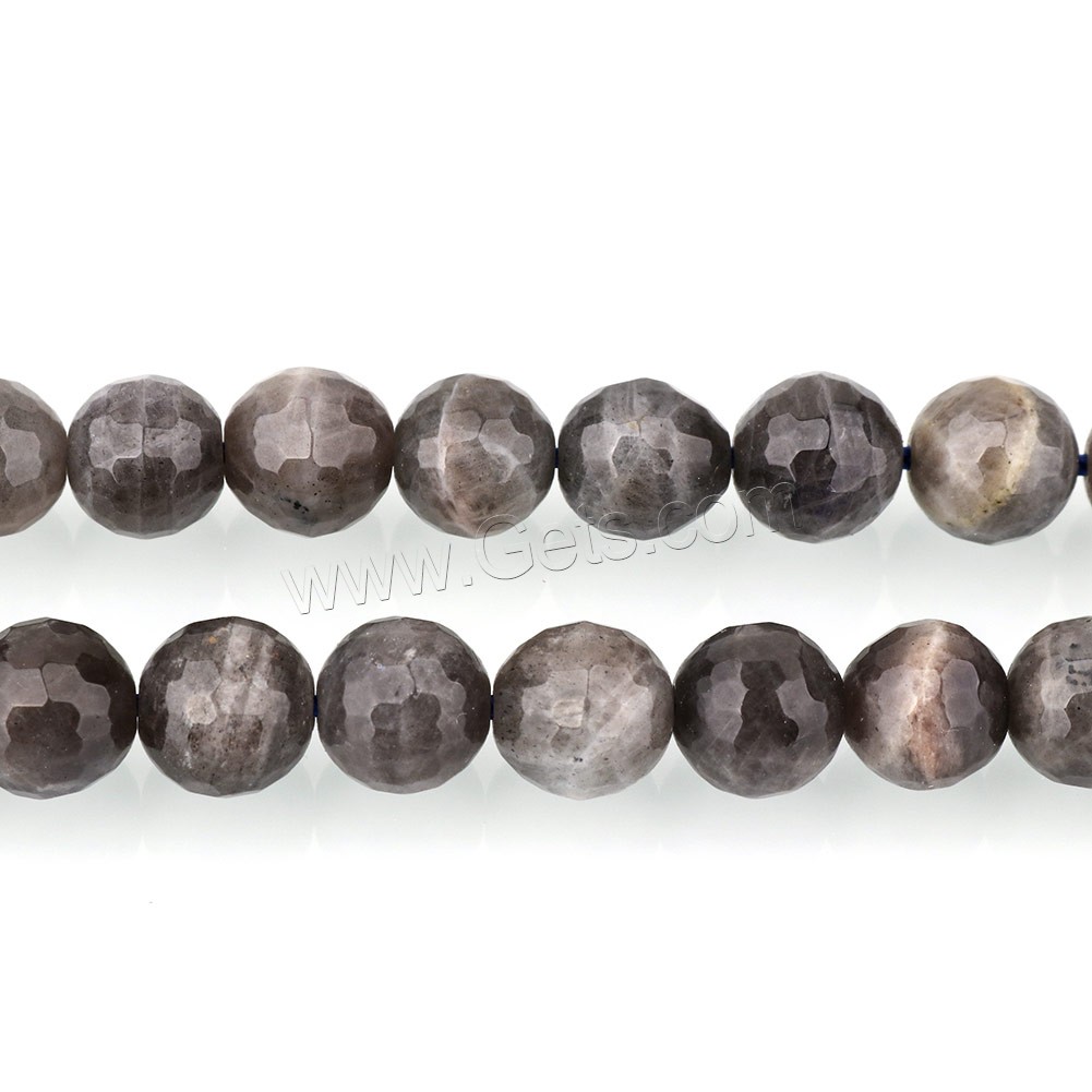 Labradorit Perle, rund, natürliche & verschiedene Größen vorhanden & facettierte, Bohrung:ca. 1mm, Länge:ca. 15.5 ZollInch, verkauft von Strang