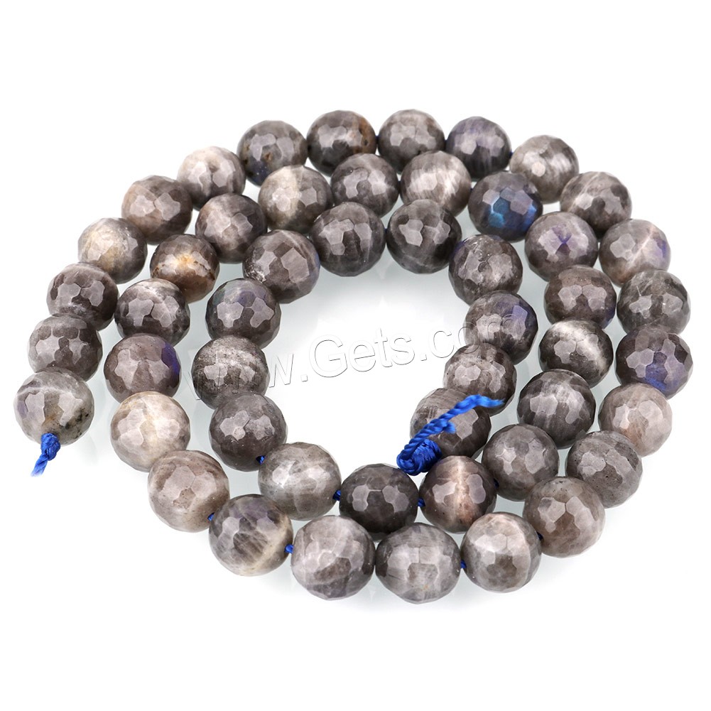 Labradorite Beads, Round, natural & different size for choice & faceted, Hole:Approx 1mm, Length:Approx 15.5 Inch, Sold By Strand