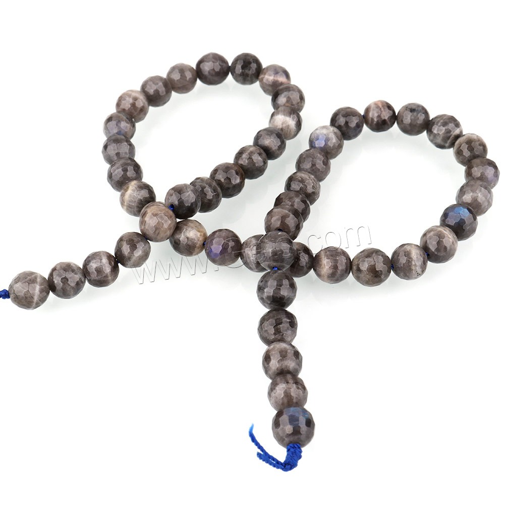 Labradorit Perle, rund, natürliche & verschiedene Größen vorhanden & facettierte, Bohrung:ca. 1mm, Länge:ca. 15.5 ZollInch, verkauft von Strang