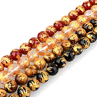 Mixed Gemstone Beads, Round, natural  & gold accent Approx 1.3mm Approx 16 Inch 