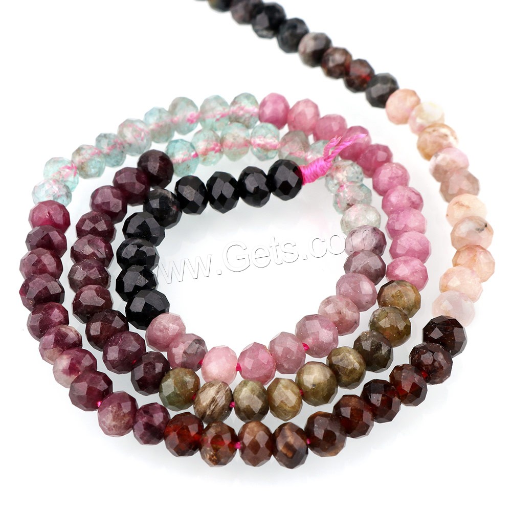 Mixed Gemstone Beads, natural & different materials for choice & faceted, 4x5mm, Hole:Approx 0.8mm, Length:Approx 15.5 Inch, Approx 106PCs/Strand, Sold By Strand