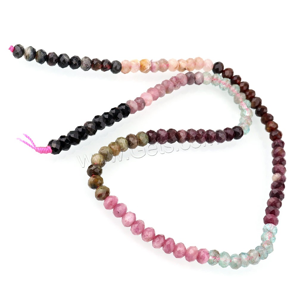 Mixed Gemstone Beads, natural & different materials for choice & faceted, 4x5mm, Hole:Approx 0.8mm, Length:Approx 15.5 Inch, Approx 106PCs/Strand, Sold By Strand