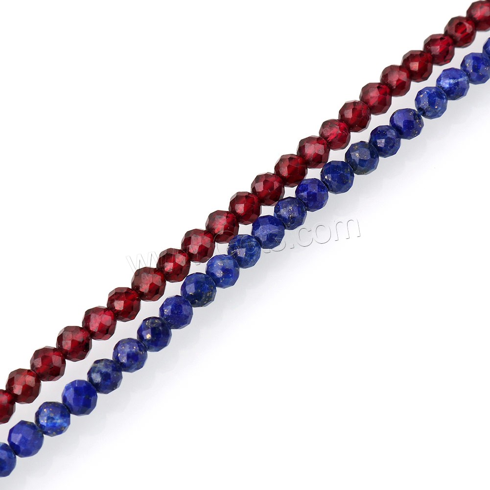 Mixed Gemstone Beads, natural & different materials for choice & faceted, 3x3.5mm, Hole:Approx 0.8mm, Length:Approx 15.5 Inch, Approx 127PCs/Strand, Sold By Strand