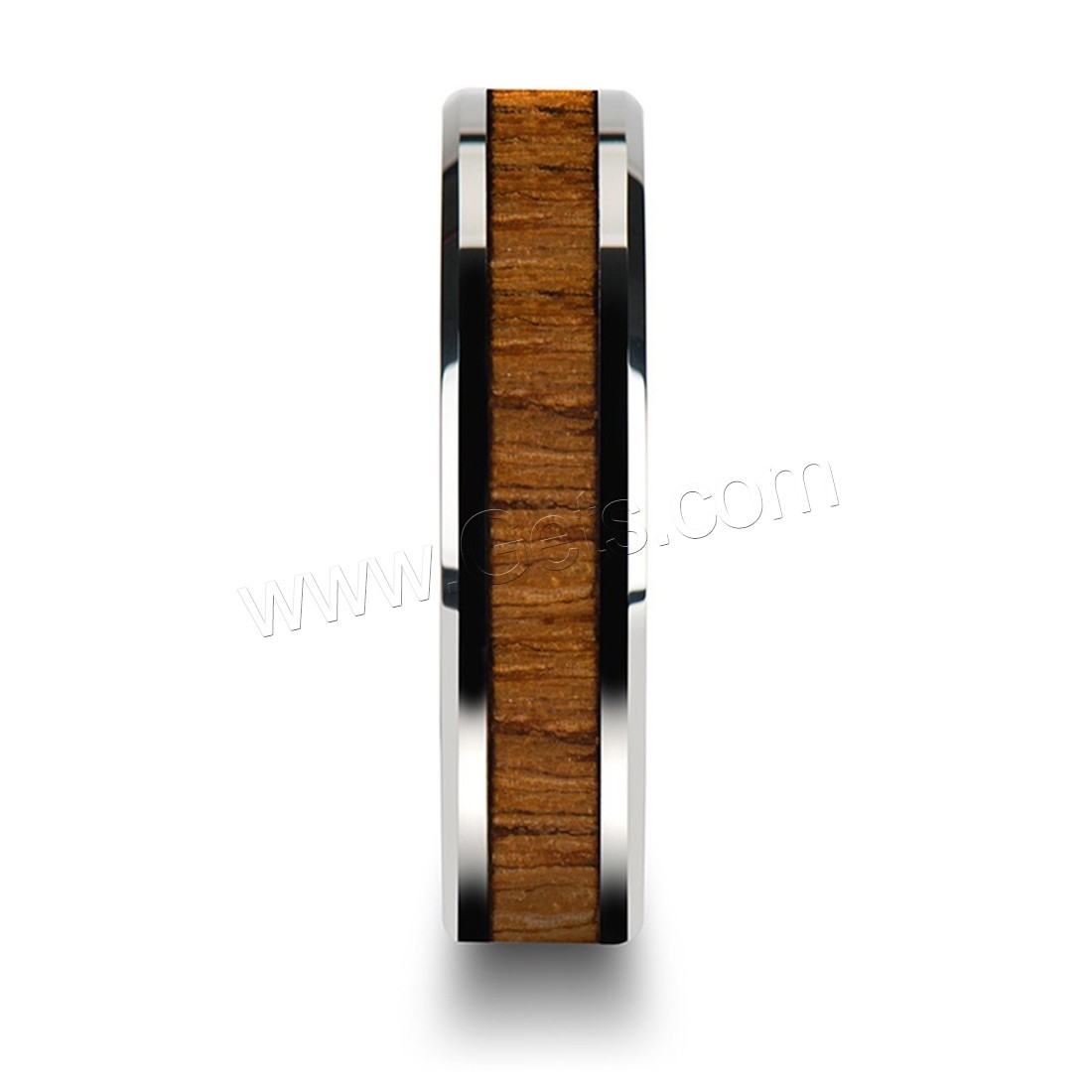 Stainless Steel Finger Ring, with Wood, different materials for choice & Unisex & different size for choice, Sold By PC