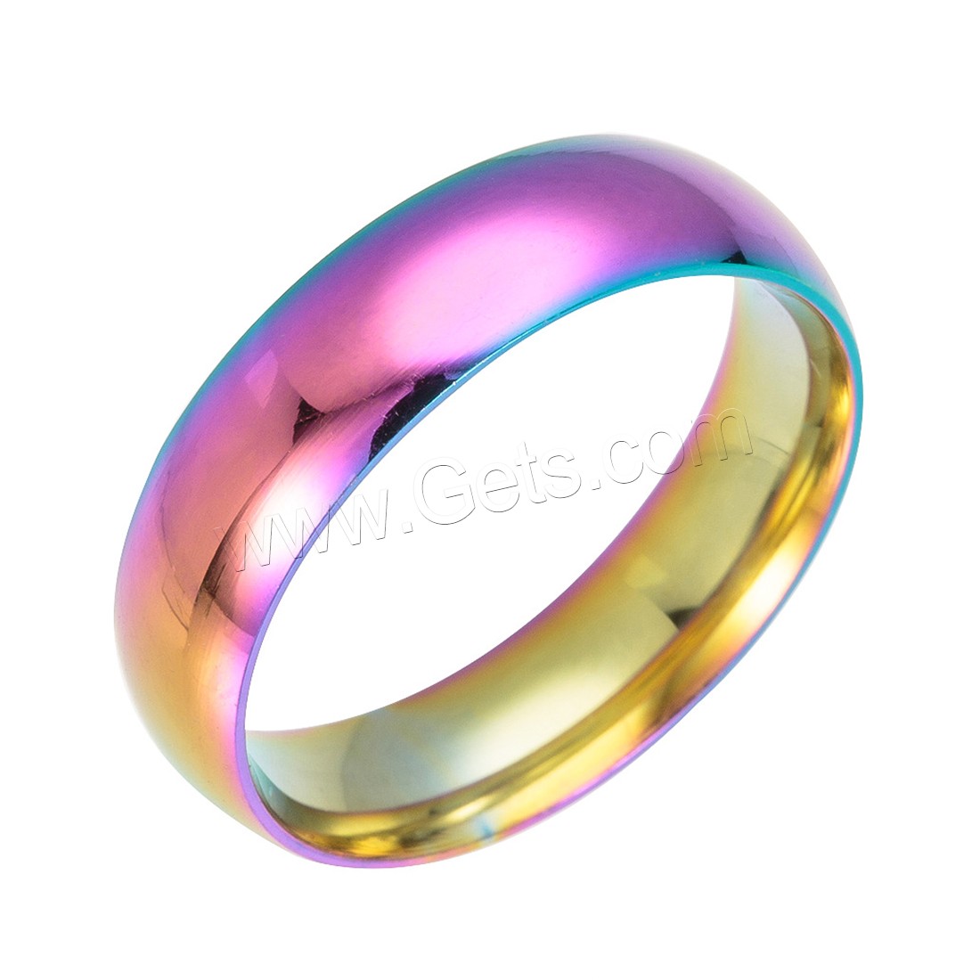 Stainless Steel Finger Ring, colorful plated, Unisex & different size for choice, Sold By PC