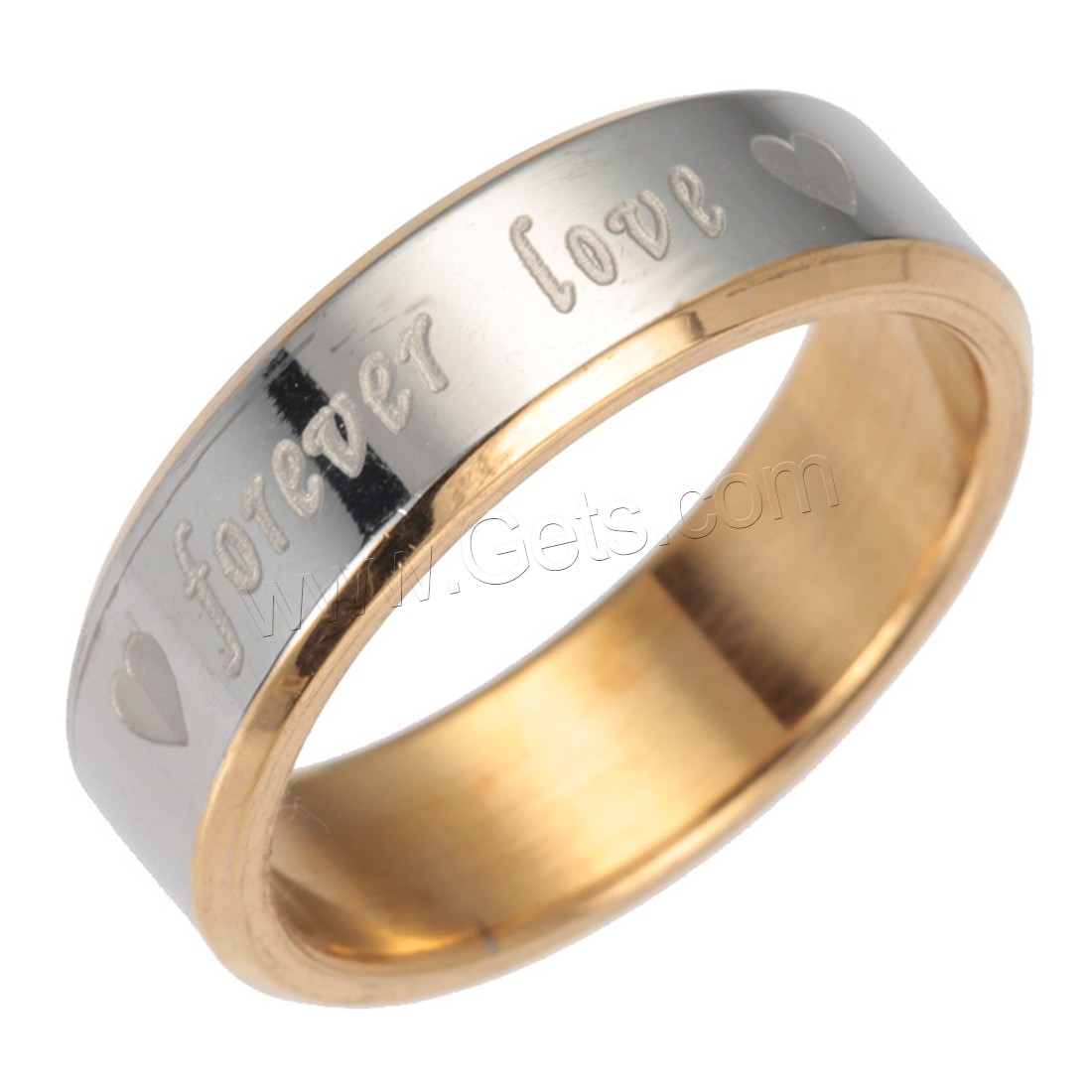 Stainless Steel Finger Ring, 316L Stainless Steel, word love forever, plated, Unisex & different size for choice & different styles for choice, Sold By PC