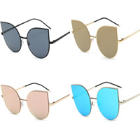 Gafas de sol de moda, Plástico PC, con aleación de zinc, unisexo, más colores para la opción, 139x54x143mm, Vendido por UD