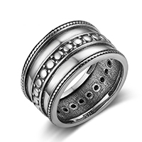 タイの純銀製の指環, タイ銀, 異なるサイズの選択 & 女性用, 12mm, 売り手 パソコン