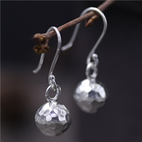 Sterling Silver Drop Earring, 925 Sterling Silver, for woman & hammered 