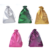 Satin Jewelry Pouches Bags, mixed colors 