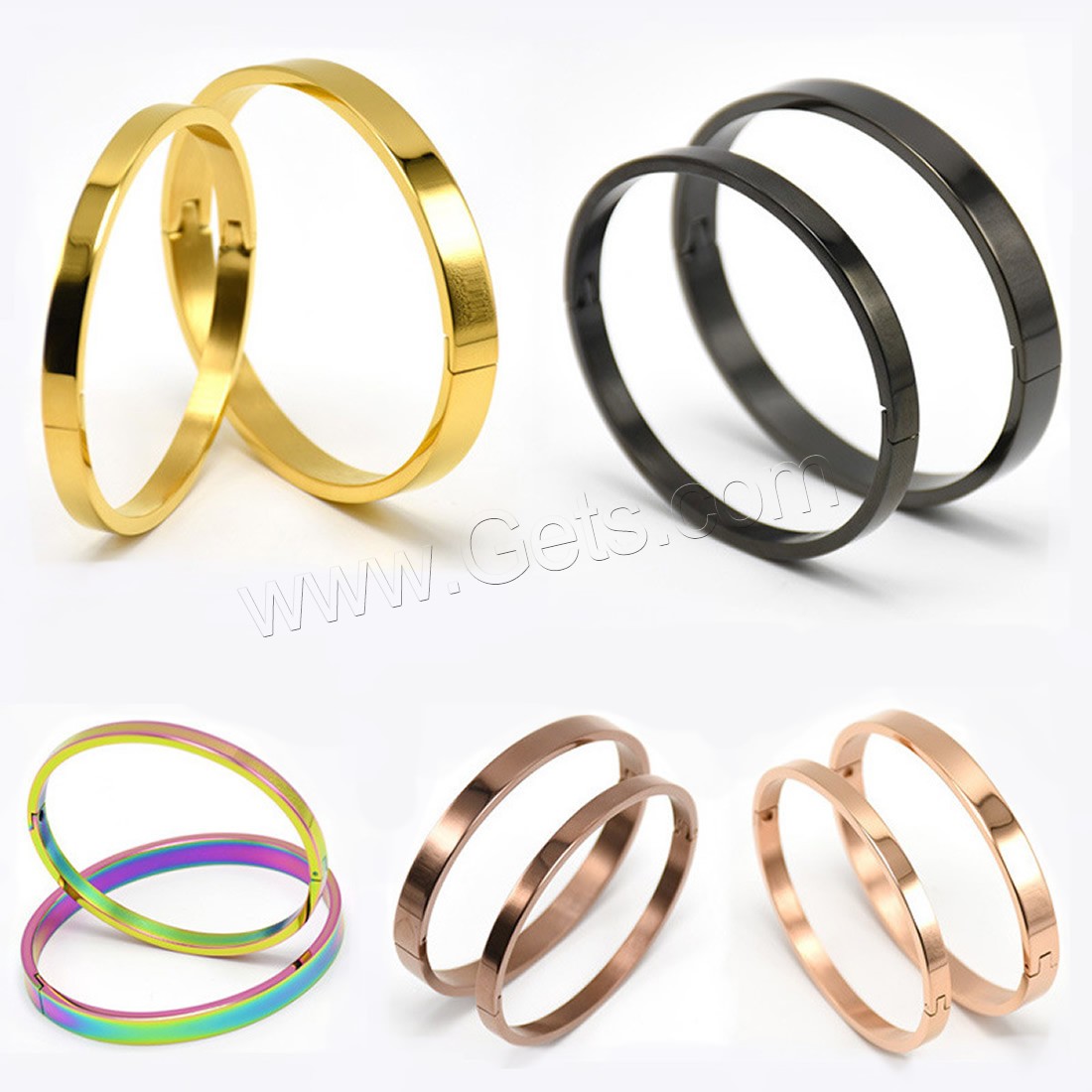 Stainless Steel Bangle, Titanium Steel, plated, Unisex & different size for choice, more colors for choice, Sold By PC