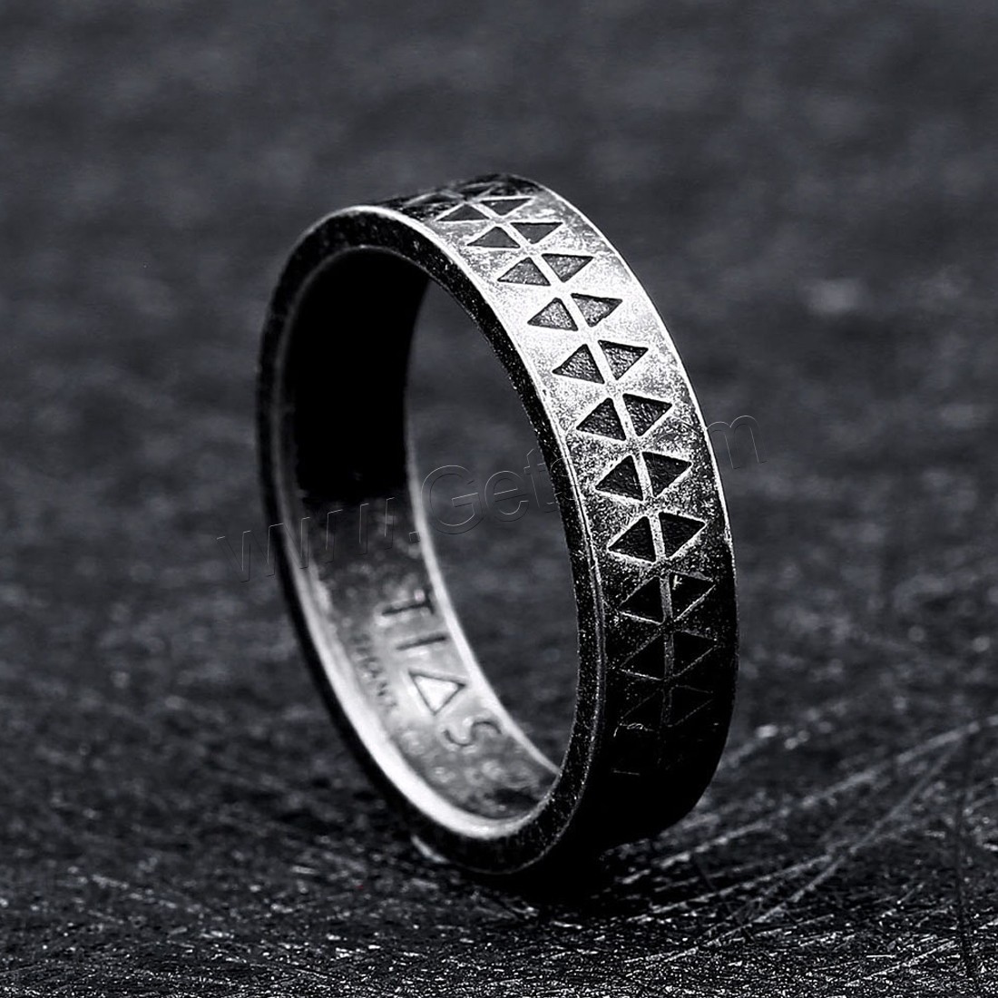 Титан Сталь палец кольцо, титан, Мужская & разный размер для выбора & чернеют, 25mm, продается PC
