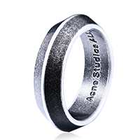 Titanium Steel Finger Ring, Unisex & blacken, 25mm 