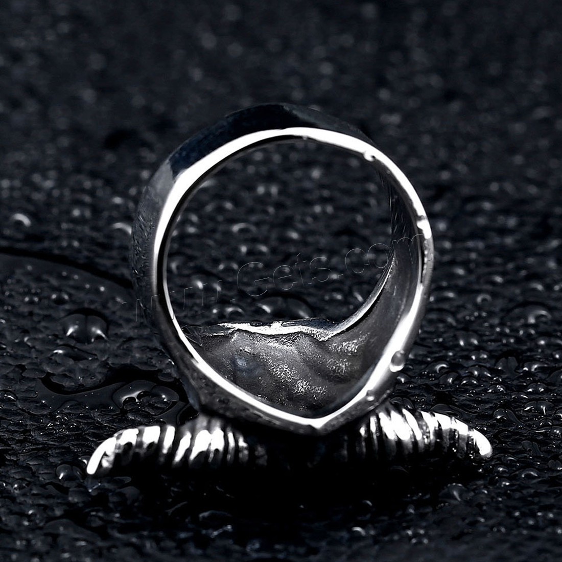 Partículas de acero anillo, Oveja, diverso tamaño para la opción & para hombre & ennegrezca, 25mm, Vendido por UD