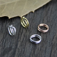 Стерлингового серебра кольцо открытых прыжок, Серебро 925 пробы, Другое покрытие, Много цветов для выбора, 5mm, продается PC
