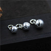 Sterling Silver Jingle Bell for Christmas Decoration, 925 Sterling Silver Approx 2-3mm 