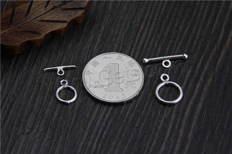 Sterling Silver Toggle Clasp, 925 Sterling Silver, different size for choice, Hole:Approx 1mm, Sold By Set