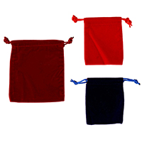 velours de coton sac de cordon, avec corde en nylon, rectangle, normes différentes pour le choix, plus de couleurs à choisir, Vendu par PC