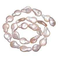 Bouton de culture des perles d'eau douce, perle d'eau douce cultivée, violet, 11-12mm Environ 0.8mm Environ 15 pouce, Vendu par brin