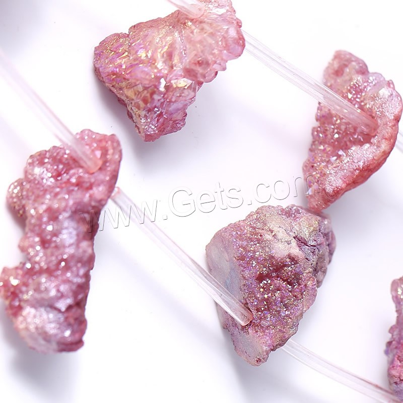 Ice Quartz Agate Pendant, druzy style & different size for choice, more colors for choice, Hole:Approx 1mm, 5PCs/Bag, Sold By Bag