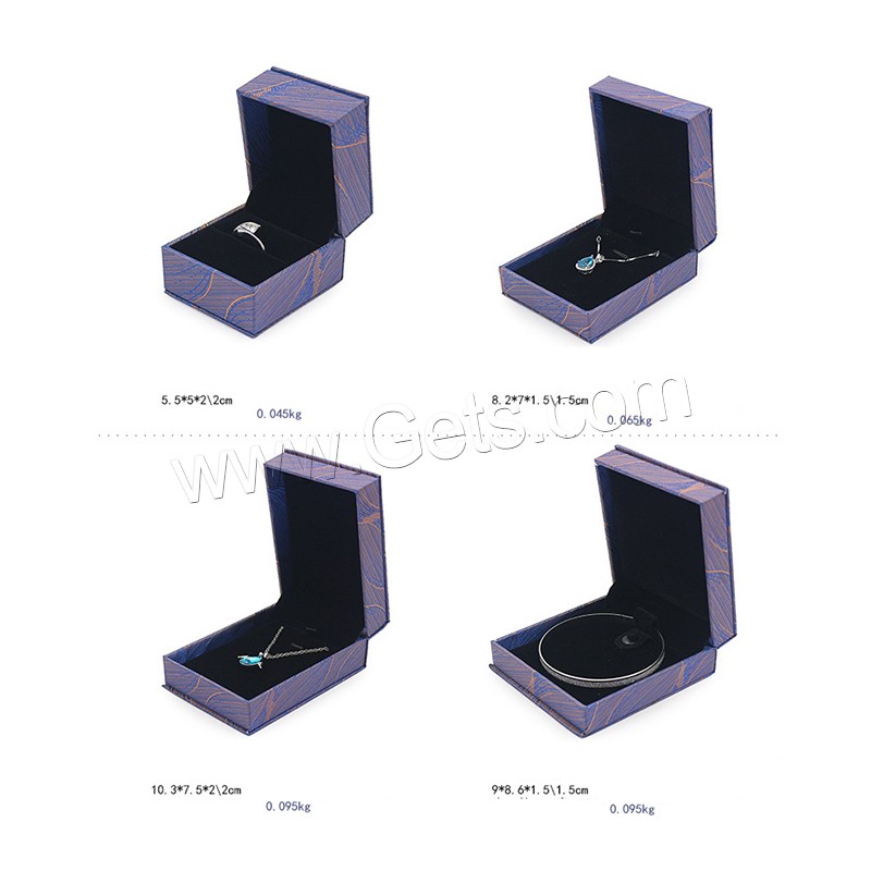 Velvet Jewelry Set Box, Polyamide, with Velveteen & PVC Plastic, different styles for choice, Sold By PC