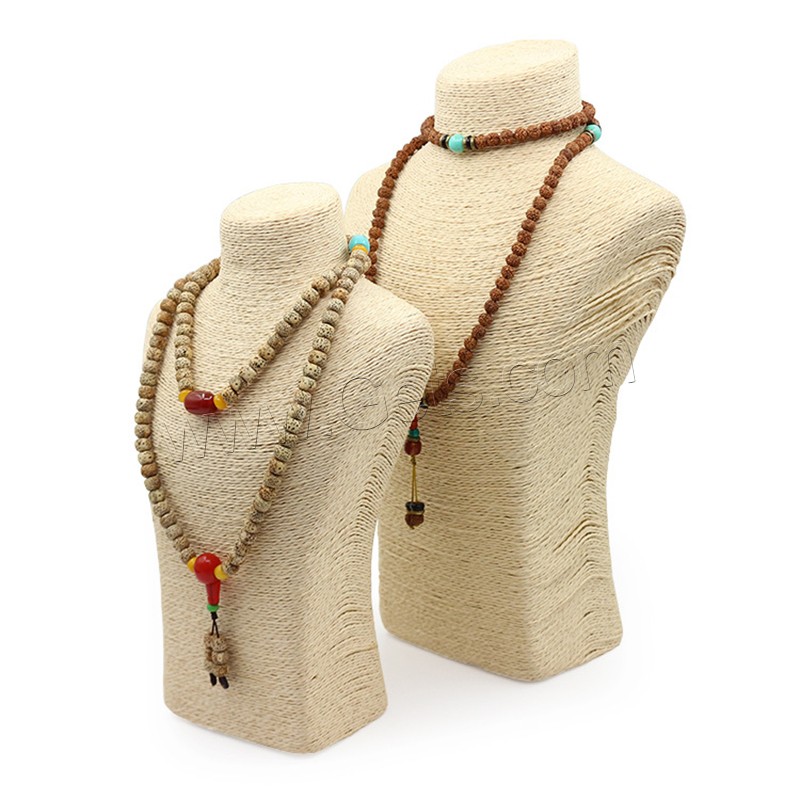 Linen Necklace Display, Straw, different size for choice, more colors for choice, Sold By PC