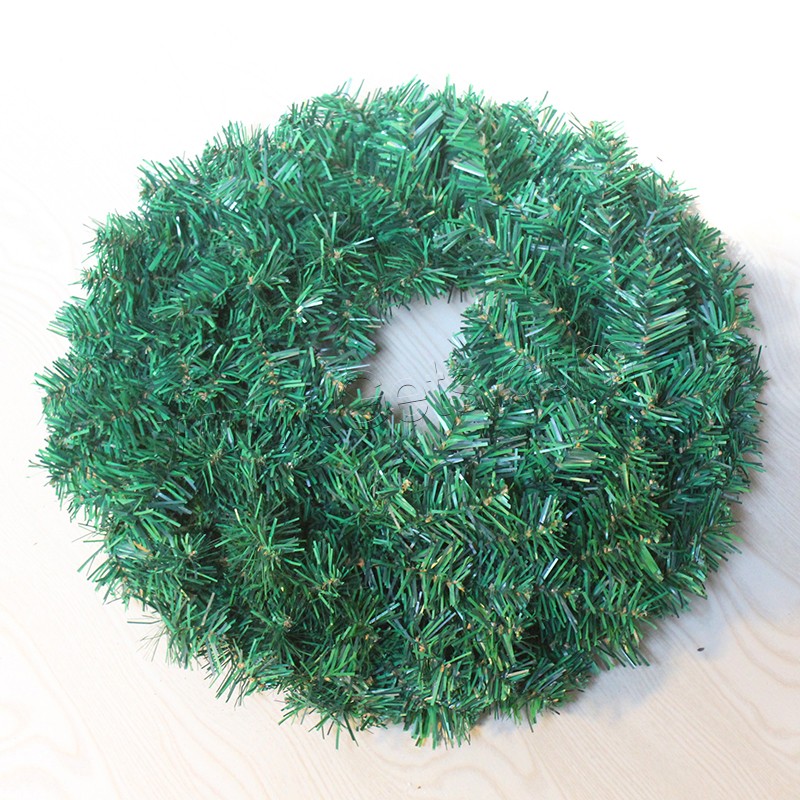 Christmas Wreath, Plastic, Christmas jewelry & different size for choice, Sold By PC