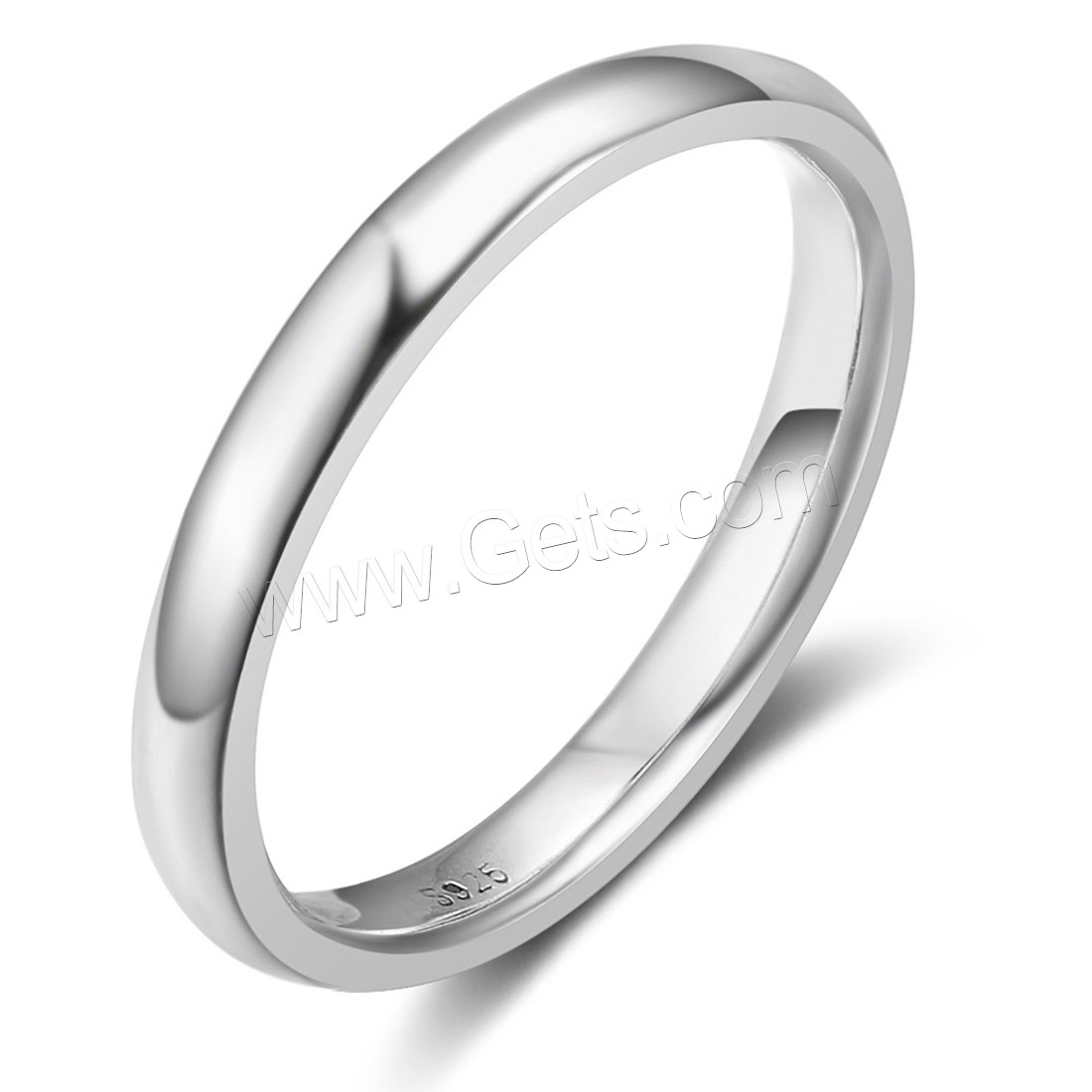 Sterling Silver Finger Ring, 925 Sterling Silver, different size for choice & for woman, 3mm, Sold By PC