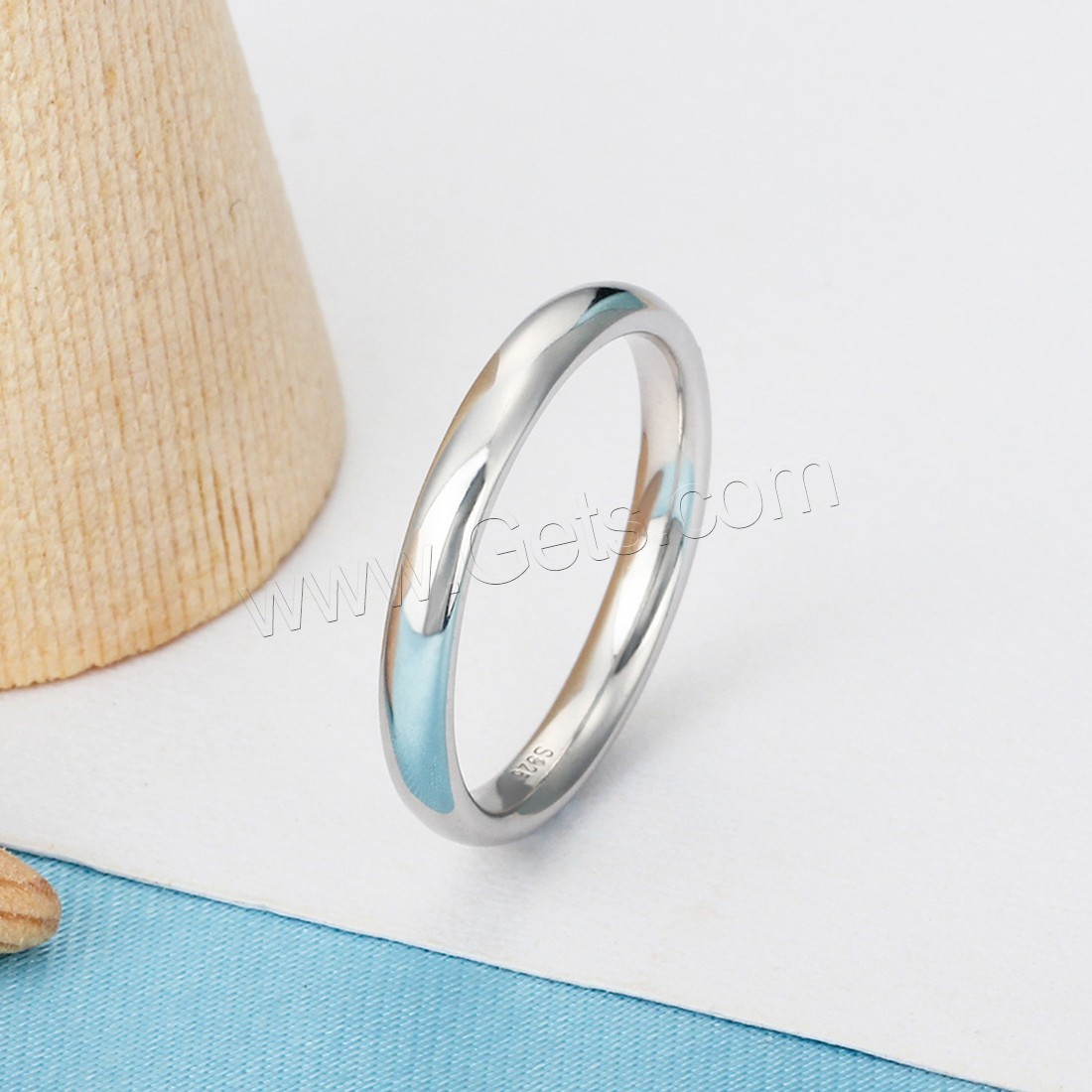 Sterling Silver Finger Ring, 925 Sterling Silver, different size for choice & for woman, 3mm, Sold By PC