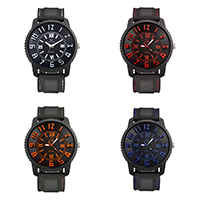 V8® Watch, Silicone, with Glass & Stainless Steel, Chinese movement, plated, Life water resistant & for man Approx 9 Inch 