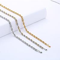 Stainless Steel Chain Necklace, plated, rope chain & for man 7mm Approx 21.6 Inch 