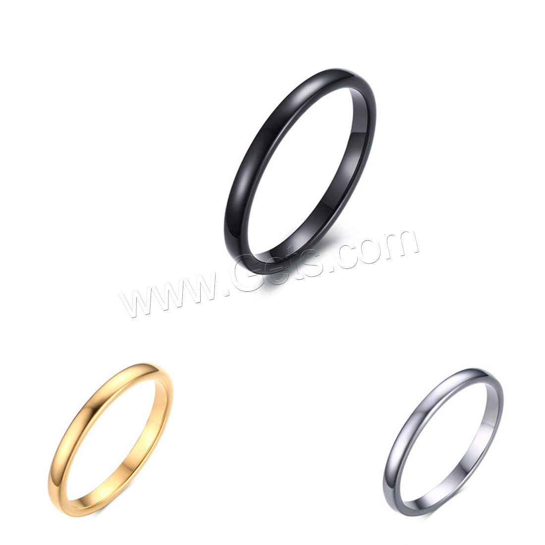 Палец кольцо стали вольфрама, Вольфрама сталь, Другое покрытие, разный размер для выбора & Женский, Много цветов для выбора, 2mm, продается PC