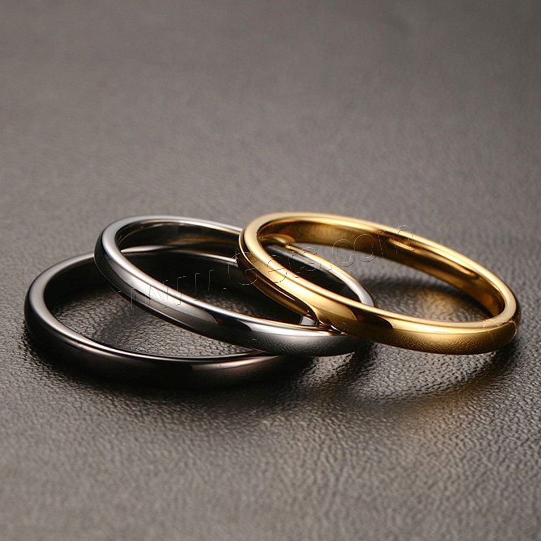 Tungsten Steel Finger Ring, plated, different size for choice & for woman, more colors for choice, 2mm, Sold By PC