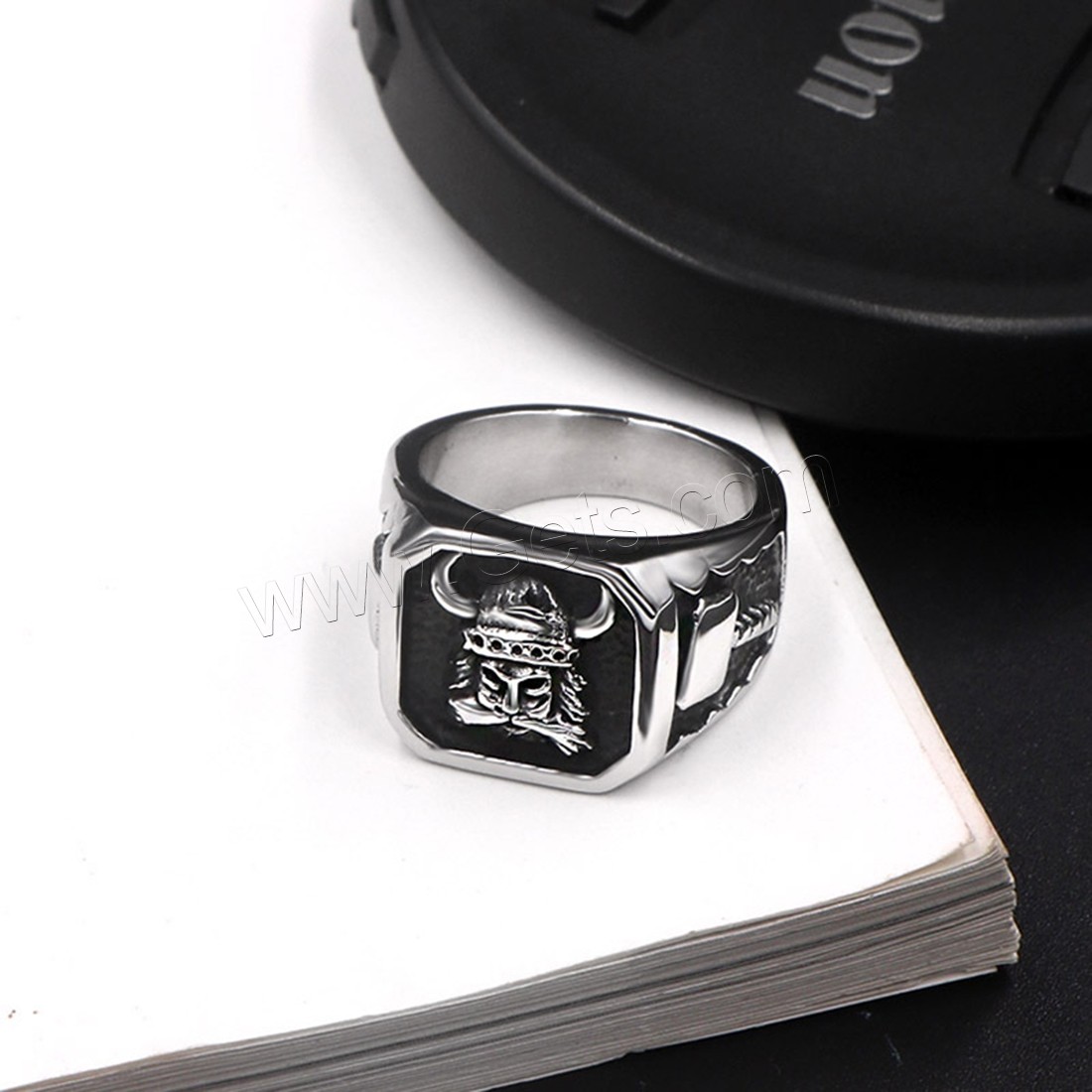 チタン鋼の指環, チタン鋼, ユニセックス & 異なるサイズの選択 & 黒くする, 16mm, 売り手 パソコン