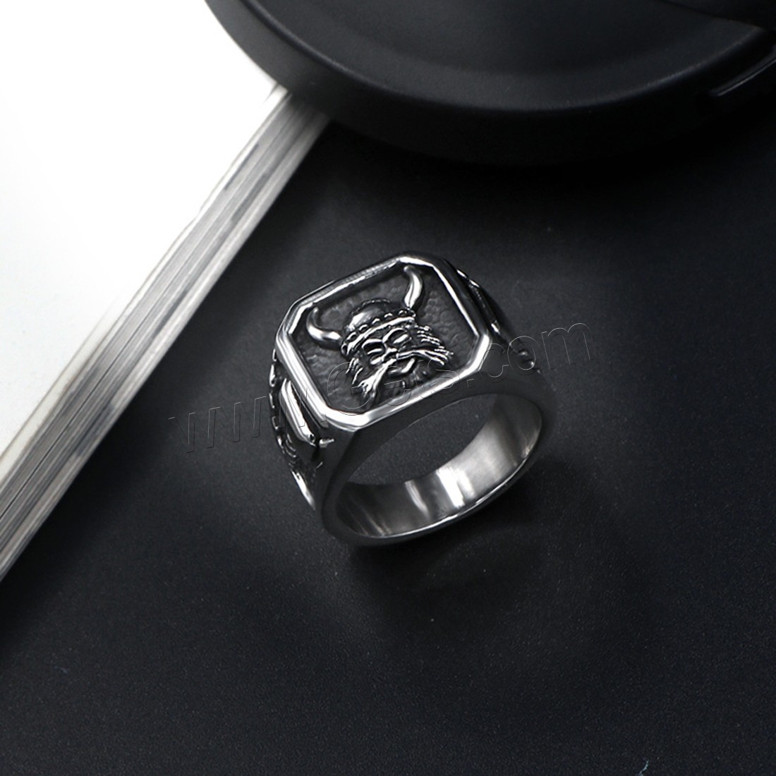 チタン鋼の指環, チタン鋼, ユニセックス & 異なるサイズの選択 & 黒くする, 16mm, 売り手 パソコン