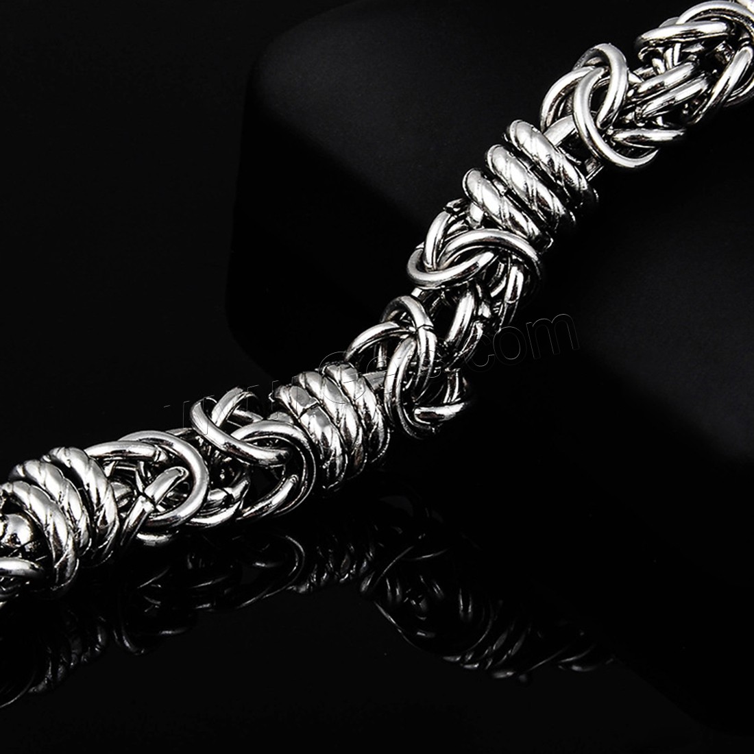 Titanium Steel Bracelet, different length for choice & Unisex & blacken, 8.6mm, Sold By Strand