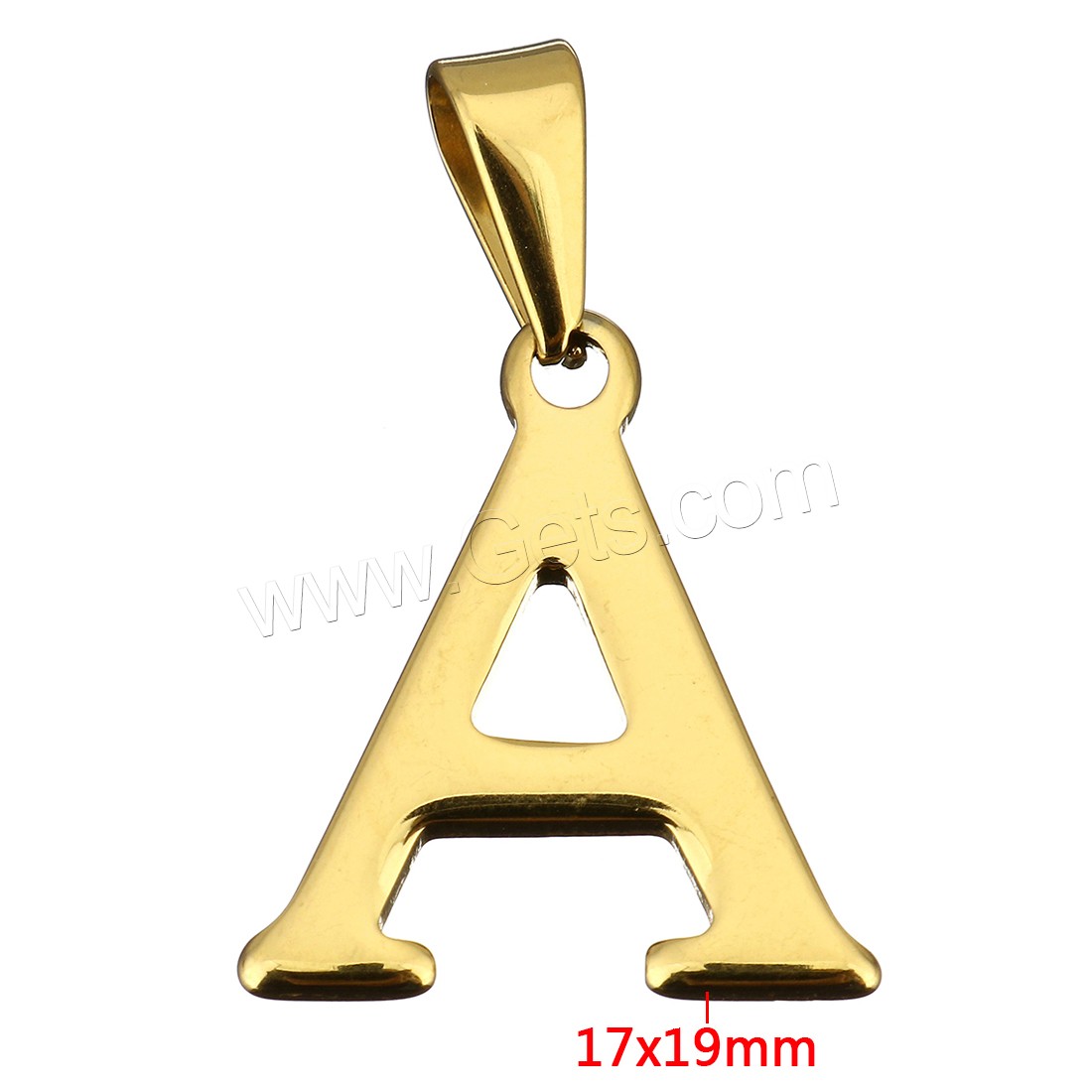 Stainless Steel Letter Pendant, plated, different styles for choice, more colors for choice, 7-22x19-22x2mm, Hole:Approx 3x8mm, Sold By PC