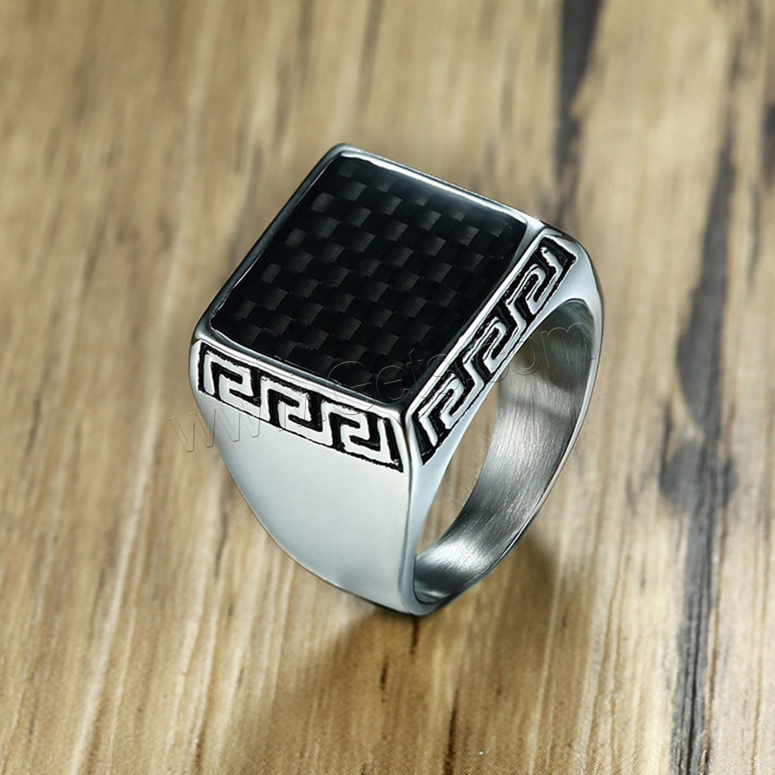 Нержавеющая сталь Человек палец кольцо, нержавеющая сталь, Другое покрытие, разный размер для выбора & Мужский & чернеют, 13mm, продается PC